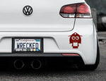 Adorable Lady Bumper Car Sticker