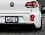 Adorable Firefighter Bumper Car Sticker
