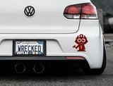 Adorable Firefighter Bumper Car Sticker