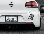 Adorable Firefighter Bumper Car Sticker