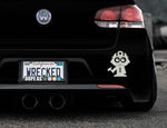 Adorable Firefighter Bumper Car Sticker