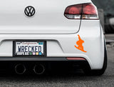Snowboarder Bumper Car Sticker
