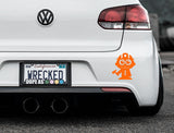 Adorable Firefighter Bumper Car Sticker