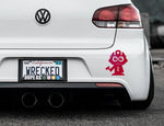 Adorable Firefighter Bumper Car Sticker