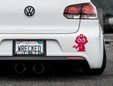 Adorable Firefighter Bumper Car Sticker