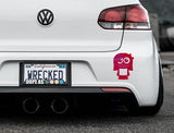 Adorable Girl Bumper Car Sticker