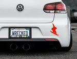 Snowboarder Bumper Car Sticker
