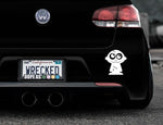 Adorable Zombie Bumper Car Sticker