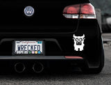 Adorable Bull Bumper Car Sticker