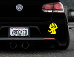 Adorable Firefighter Bumper Car Sticker