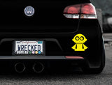 Adorable Superhero Bumper Car Sticker