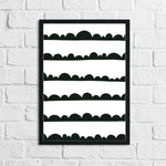 Scandinavian Cloud Lines Pattern Children's Nursery Bedroom Wall Decor Print