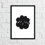 Scandinavian Sleepy Cloud Children's Nursery Room Wall Decor Print