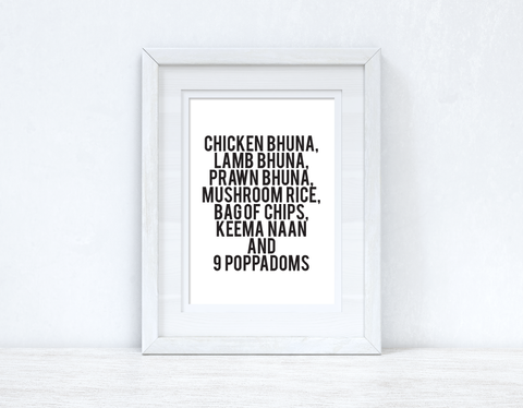 Chicken Bhuna 1 Gavin & Stacey Kitchen Funny Simple Wall Decor Print