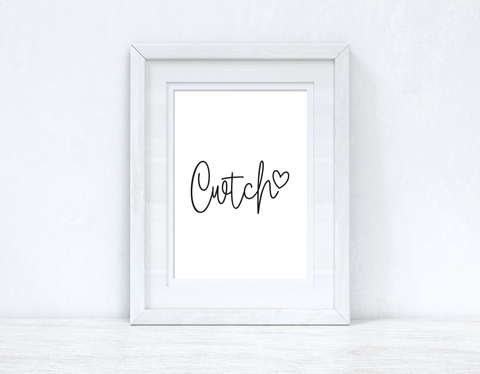 Cwtch Cuddle Heart Home Welsh Decor Wall Decor Print