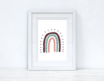 Earthy Dotted Rainbow Boho Children's Room Wall Bedroom Decor Print