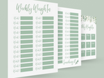 Binded Eucalyptus Leaf Weight Loss & Diet Tracker Journal A4 Diary - Up To 1 Year Measurements Goals Weigh Ins + Lots MORE!