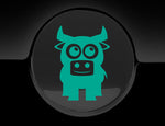Adorable Bull Fuel Cap Car Sticker