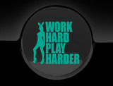 Work Hard Play Harder Fuel Cap Cover Car Sticker