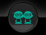 Adorable Boys Fuel Cap Car Sticker