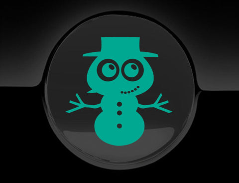 Adorable Snowman Fuel Cap Car Sticker