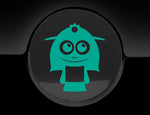 Adorable Lady Fuel Cap Car Sticker