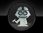 Adorable Construction Worker Fuel Cap Car Sticker