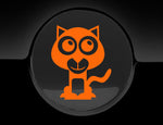 Adorable Panther Fuel Cap Car Sticker
