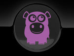 Adorable Hippo Fuel Cap Car Sticker