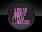 Work Hard Play Harder Fuel Cap Cover Car Sticker