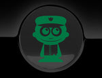 Adorable Policeman Fuel Cap Car Sticker