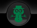 Adorable Snowman Fuel Cap Car Sticker