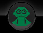 Adorable Superhero Fuel Cap Car Sticker