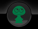 Adorable Alien Fuel Cap Car Sticker