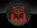 Funny Cartoon Panda Fuel Cap Cover Car Sticker