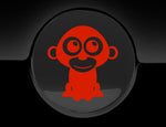 Adorable Monkey Fuel Cap Car Sticker