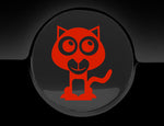 Adorable Panther Fuel Cap Car Sticker