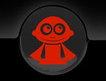 Adorable Superhero Fuel Cap Car Sticker