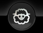 Funny Cartoon Sheep Fuel Cap Cover Car Sticker