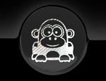Funny Cartoon Gorilla Fuel Cap Cover Car Sticker