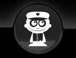 Adorable Policeman Fuel Cap Car Sticker
