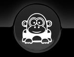 Funny Cartoon Gorilla Fuel Cap Cover Car Sticker