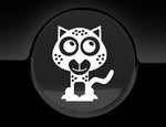 Adorable Cheetah Fuel Cap Car Sticker