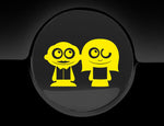 Adorable Parents Fuel Cap Car Sticker