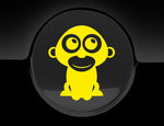 Adorable Gorilla Fuel Cap Car Sticker