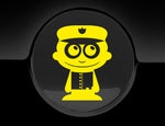 Adorable Policeman Fuel Cap Car Sticker