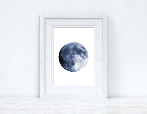 Full Blue Moon Bedroom Home Simple Decor Wall Print