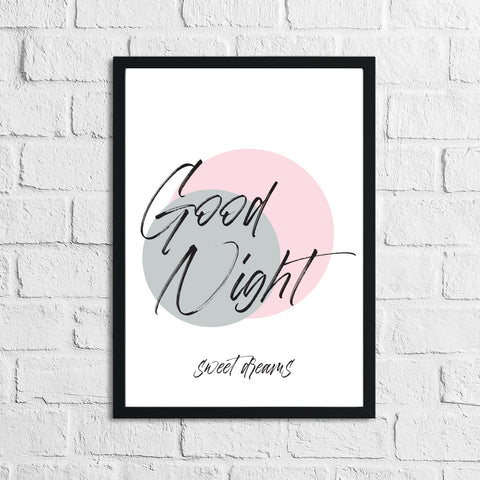 Goodnight Sweet Dreams Children's Room Wall Decor Print
