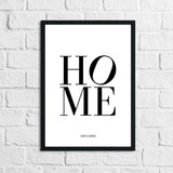 Personalised Names HOME Simple New Home Wall Decor Print