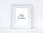 Hello Sunshine Simple Summer Seasonal Wall Home Decor Print